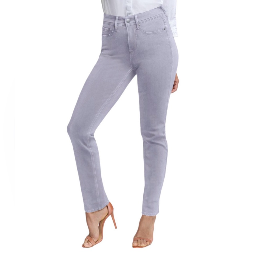 NYDJ Curves 360 Slim Straight Ankle Jeans with Side Slits, in Mineral | Sz. 8 🆕